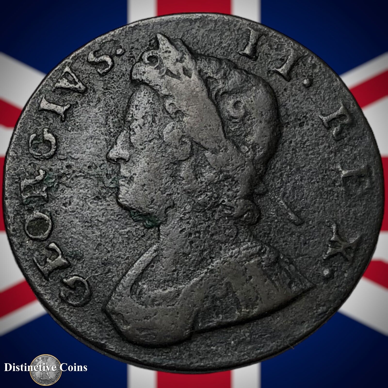 Great Britain 1734 Half Penny 1/2d GB5051