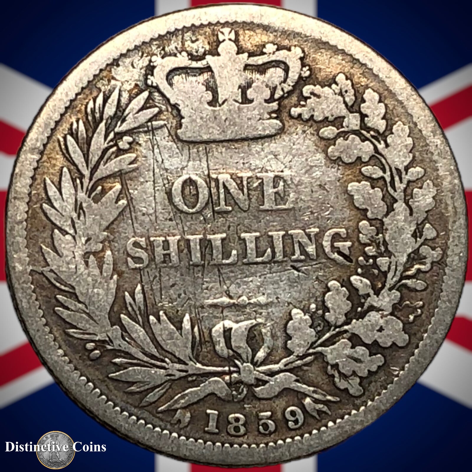 Great Britain 1859 British One Shilling GB0242