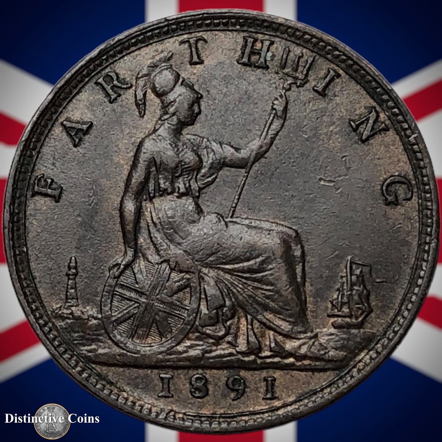 Great Britain 1891 Farthing 1/4d GB4312