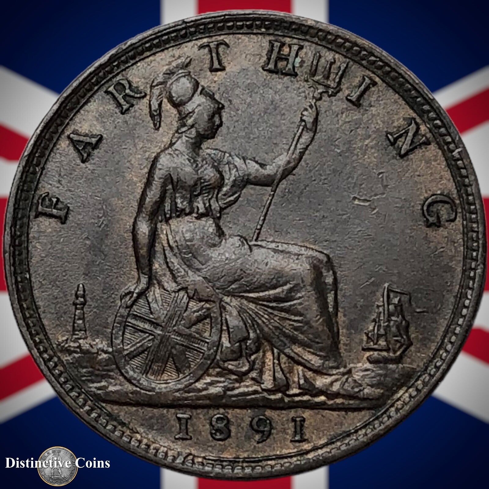 Great Britain 1891 Farthing 1/4d GB4312