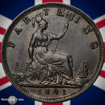 Great Britain 1891 Farthing 1/4d GB4312