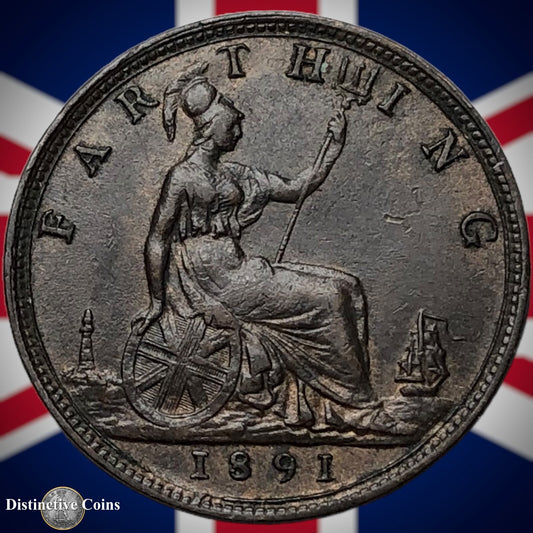 Great Britain 1891 Farthing 1/4d GB4312