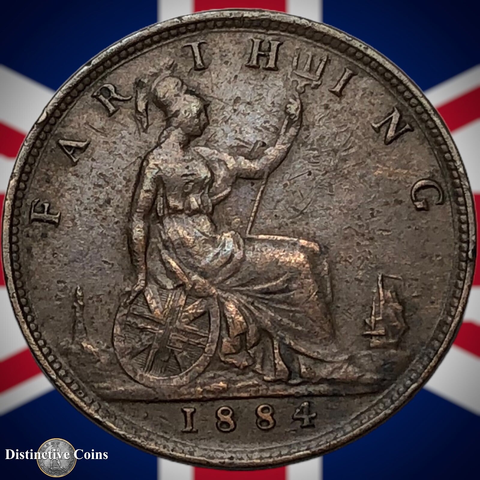 Great Britain 1884 Farthing 1/4d GB4070