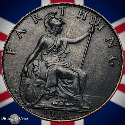 Great Britain 1913 Farthing 1/4d GB4660