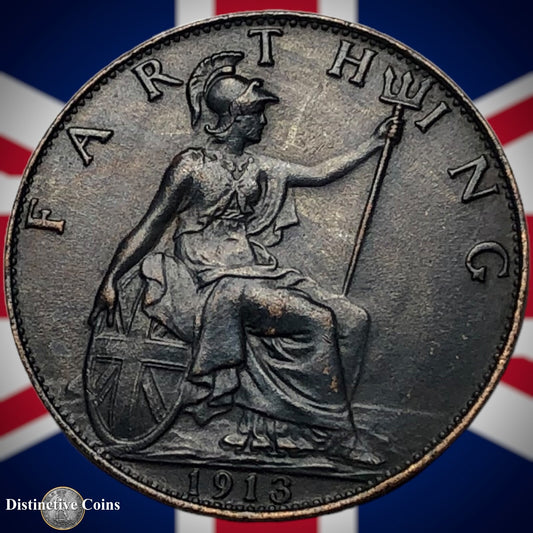 Great Britain 1913 Farthing 1/4d GB4660