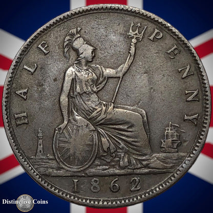 Great Britain 1862 Half Penny 1/2d GB5409