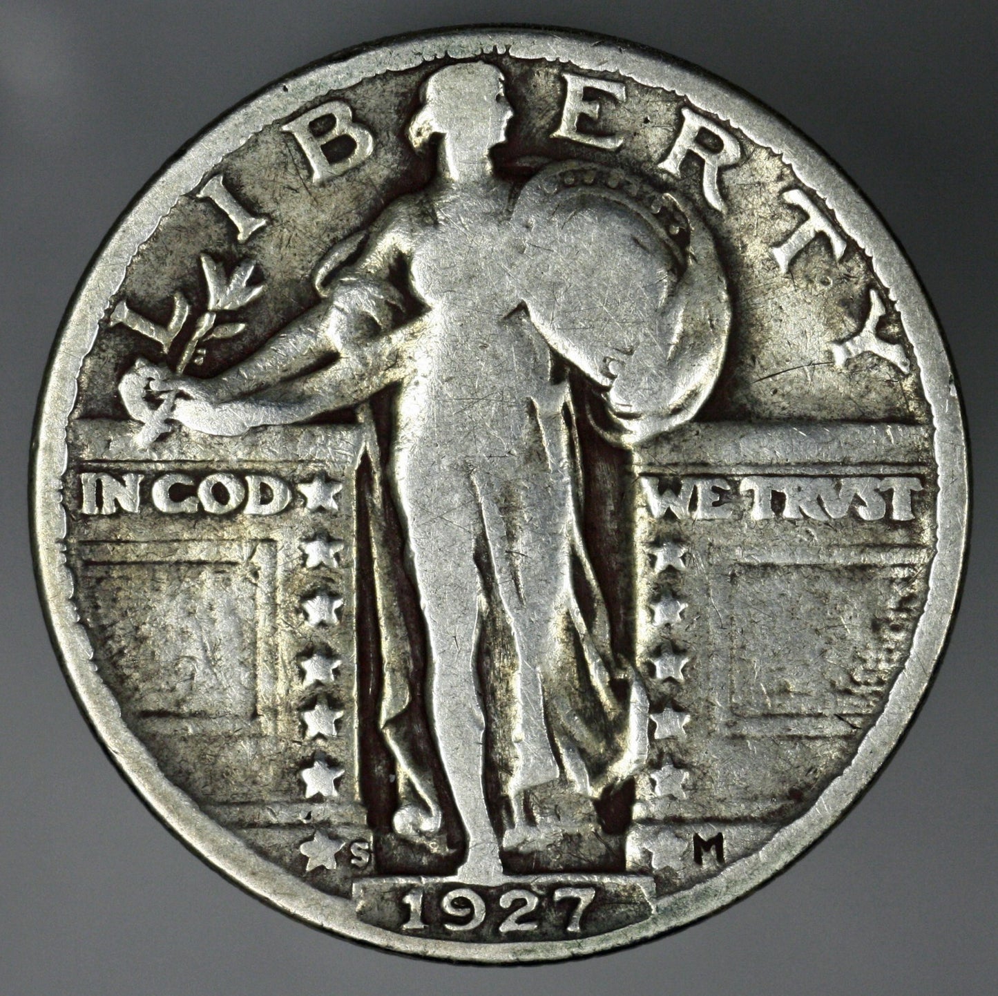 US 1927 S Standing Liberty Quarter  A3335