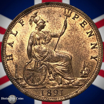 Great Britain 1891 Half Penny 1/2d GB5697