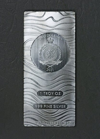 2021 Niue Star Wars $2 Mandalorian Beskar .999 Fine Silver 1oz Bar  B447