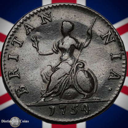 Great Britain 1754 Farthing 1/4d GB3184