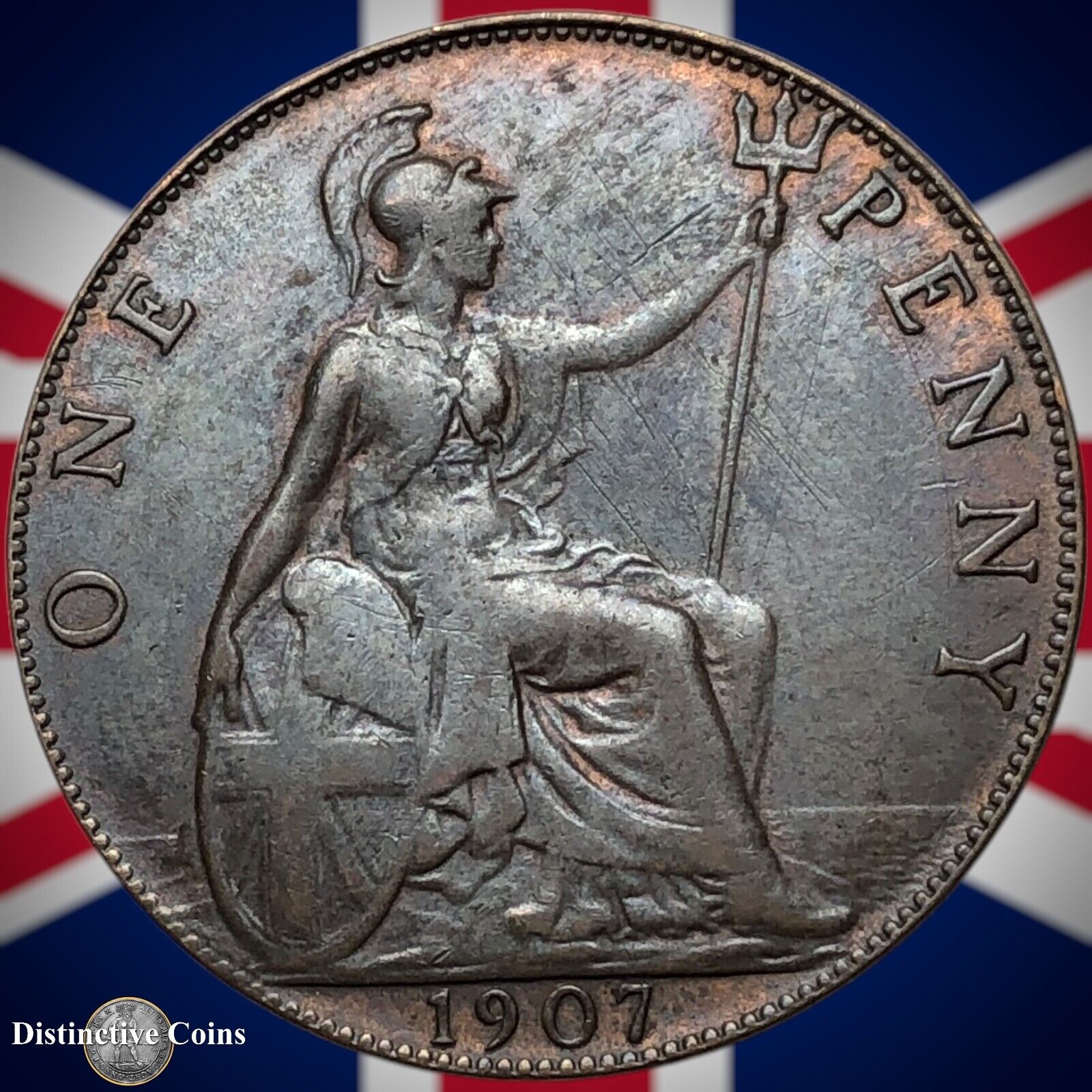Great Britain 1907 Penny 1d GB6684