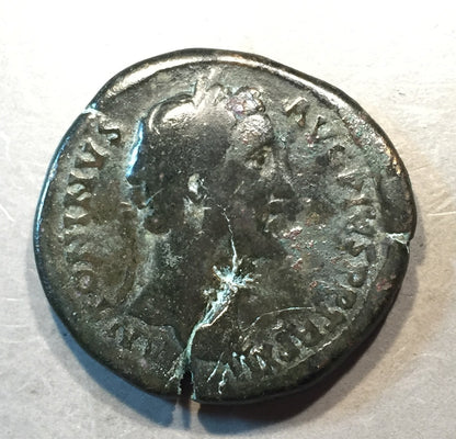 ANCIENT ROME Antoninus Pius 138-161 AD Sesteryius Rome Mint  #A433