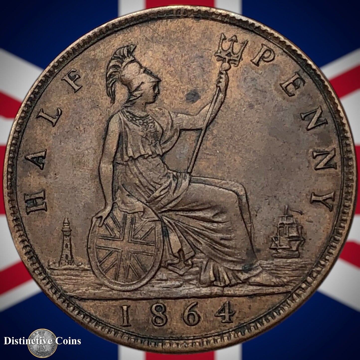 Great Britain 1864 Half Penny 1/2d GB5472