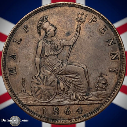 Great Britain 1864 Half Penny 1/2d GB5472