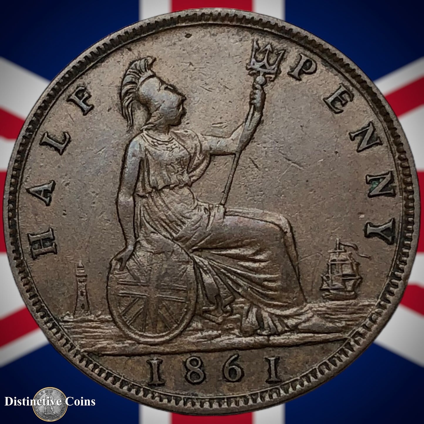 Great Britain 1861 Half Penny 1/2d GB5375