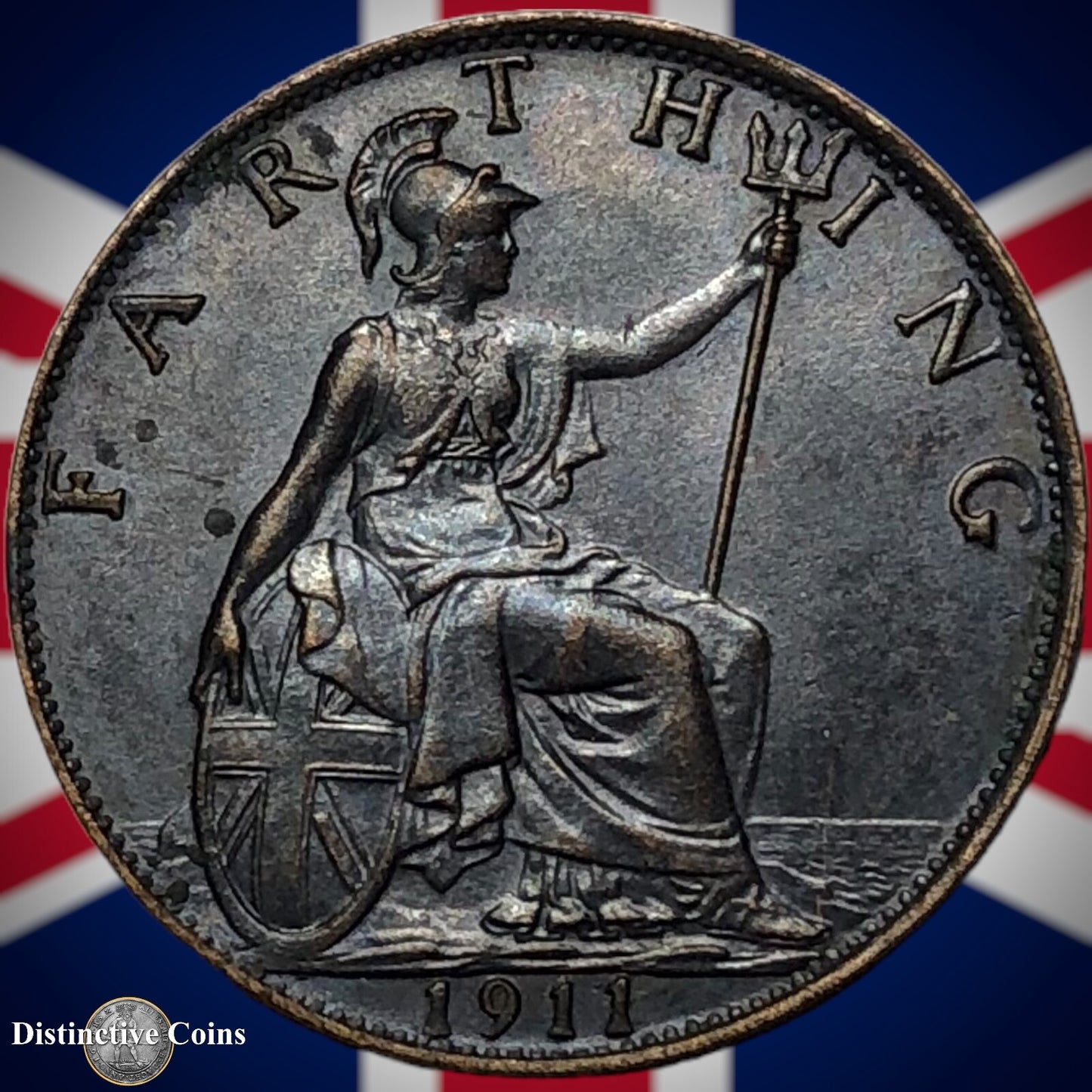 Great Britain 1911 Farthing 1/4d GB4643