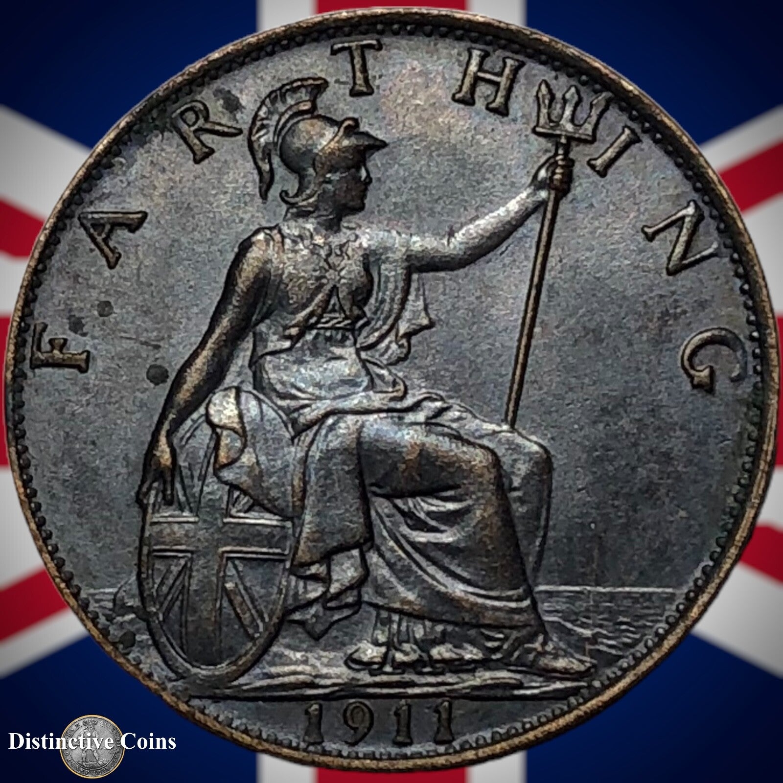 Great Britain 1911 Farthing 1/4d GB4643