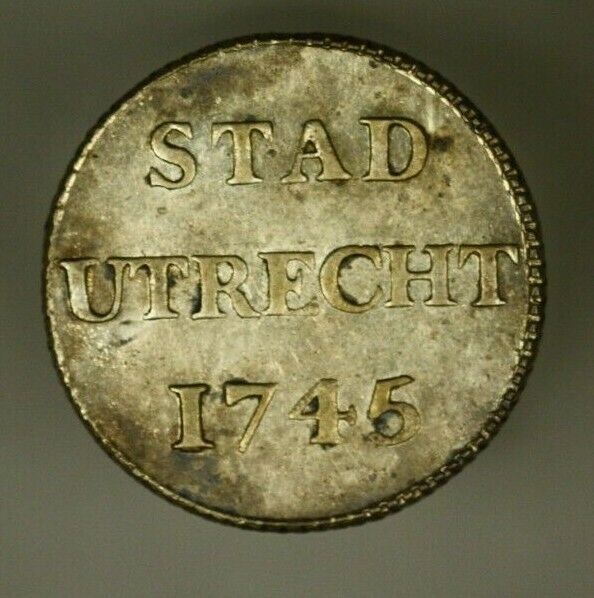 Netherlands Utrecht Silver Duit 1745   XF   A815