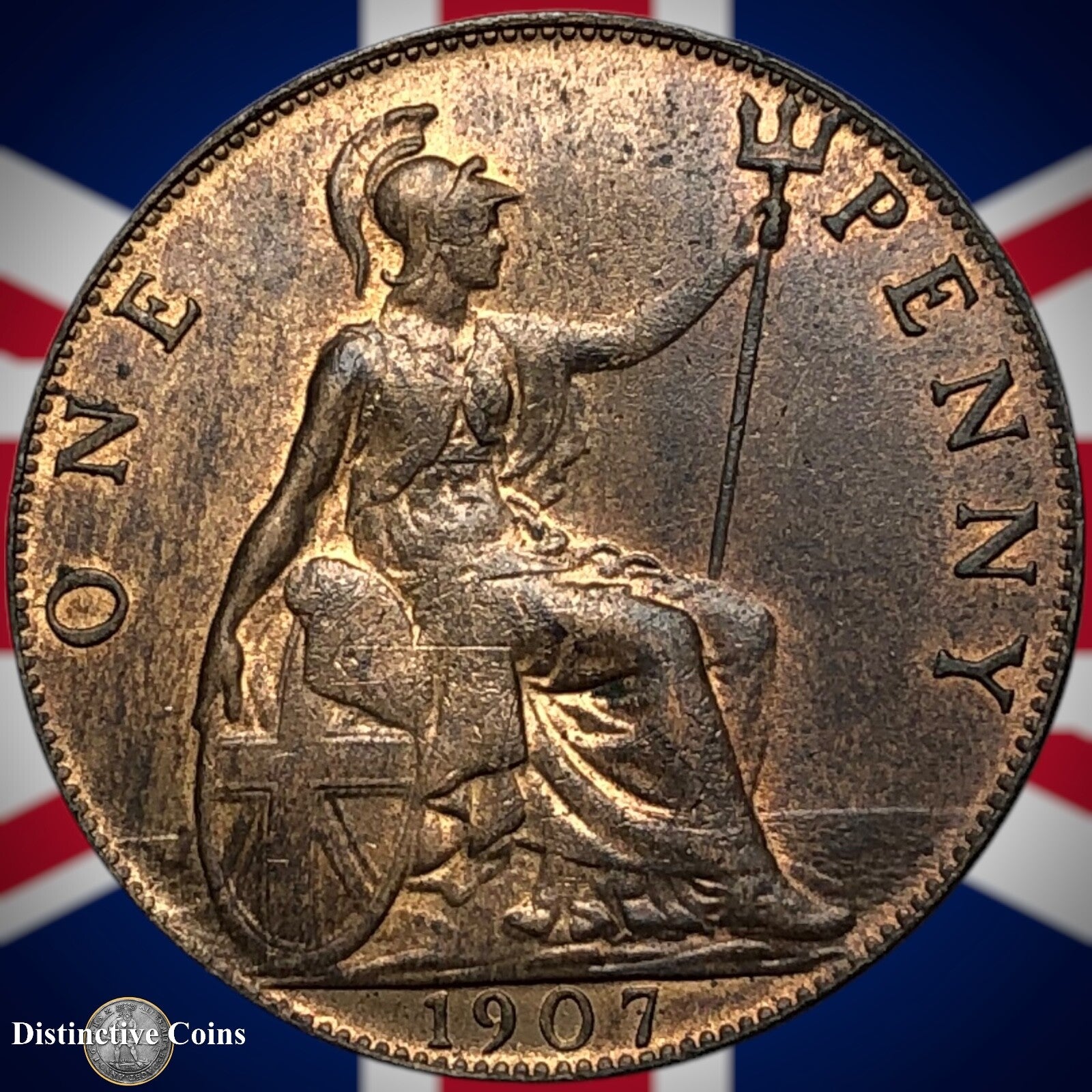 Great Britain 1907 Penny 1d GB6695