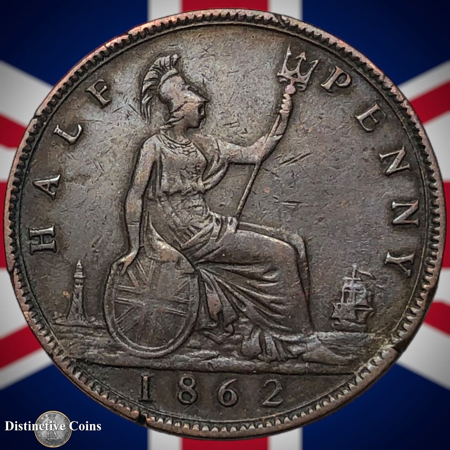 Great Britain 1862 Half Penny 1/2d GB5419
