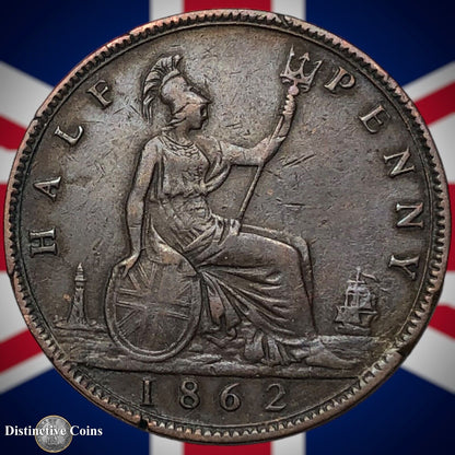 Great Britain 1862 Half Penny 1/2d GB5419