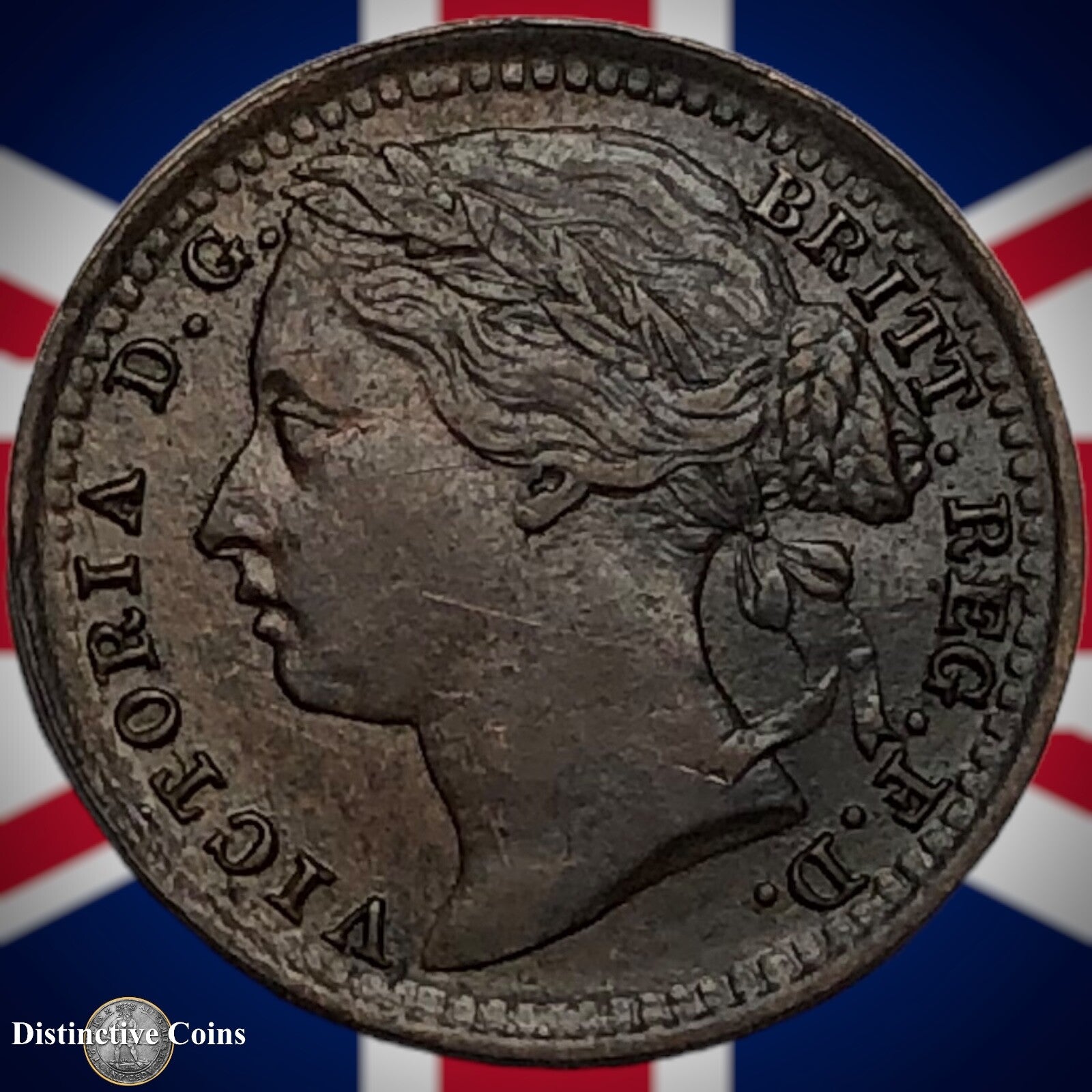 Great Britain 1884 Third Farthing 1/3 Penny GB3023