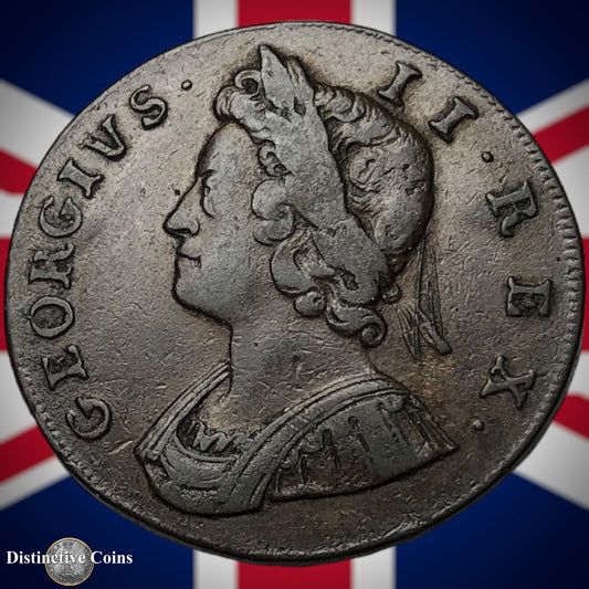 Great Britain 1732 Half Penny 1/2d GB5042