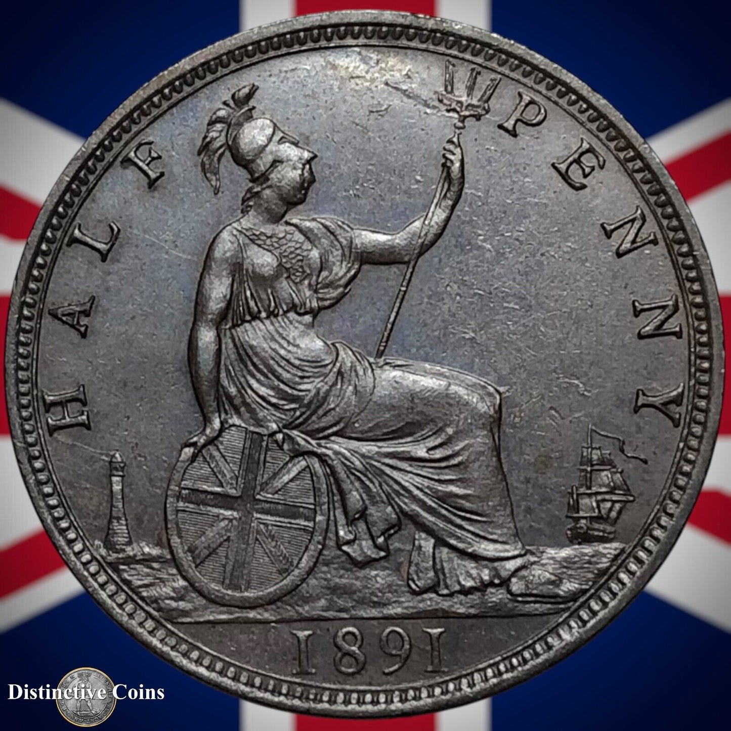 Great Britain 1891 Half Penny 1/2d GB5693