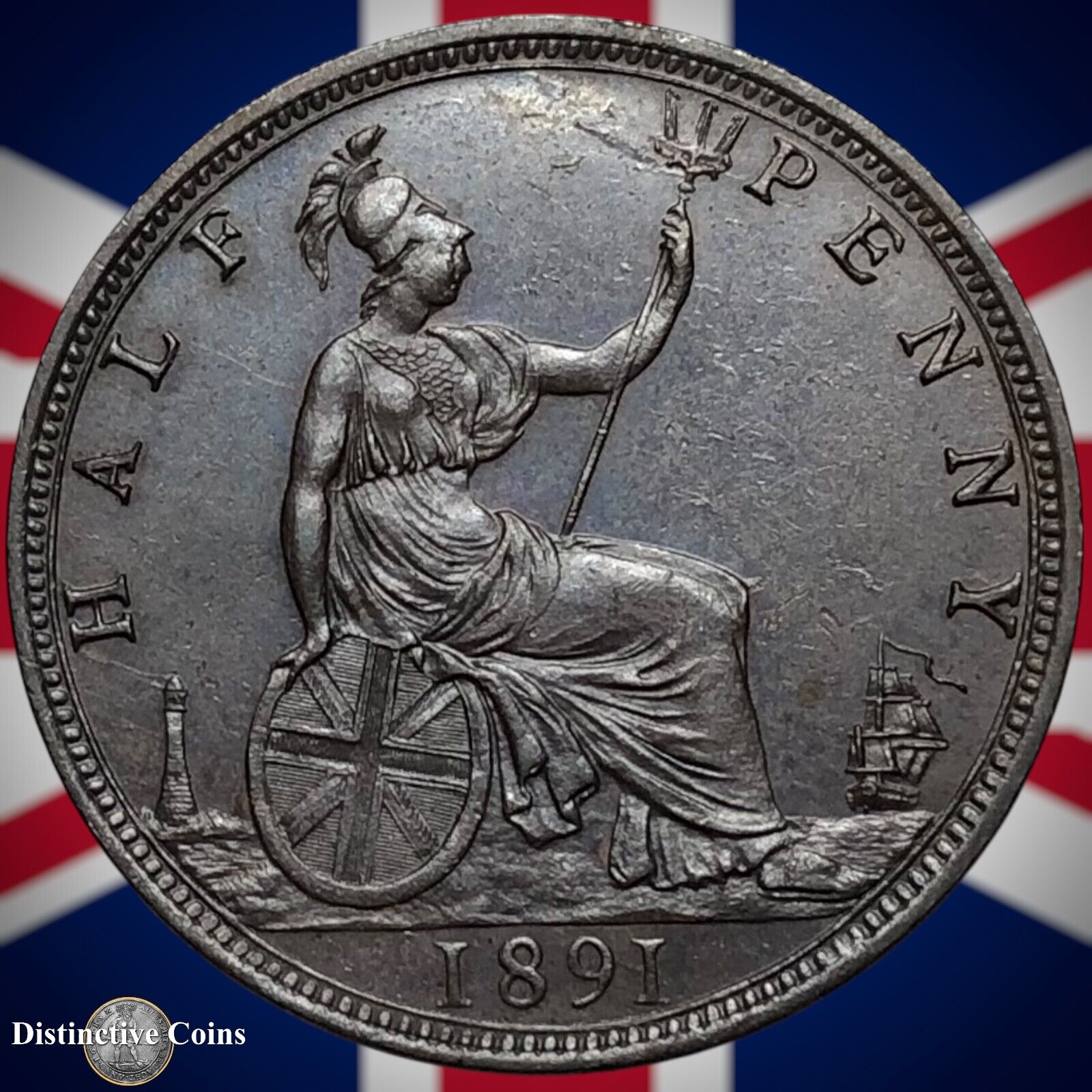 Great Britain 1891 Half Penny 1/2d GB5693