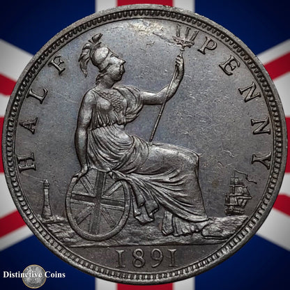 Great Britain 1891 Half Penny 1/2d GB5693