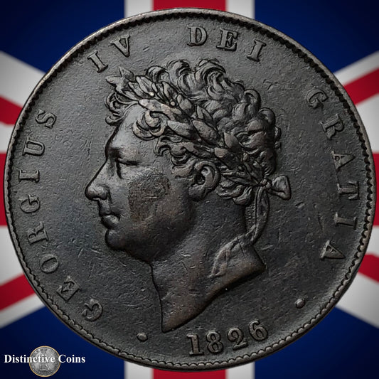 Great Britain 1826 Half Penny 1/2d GB5198