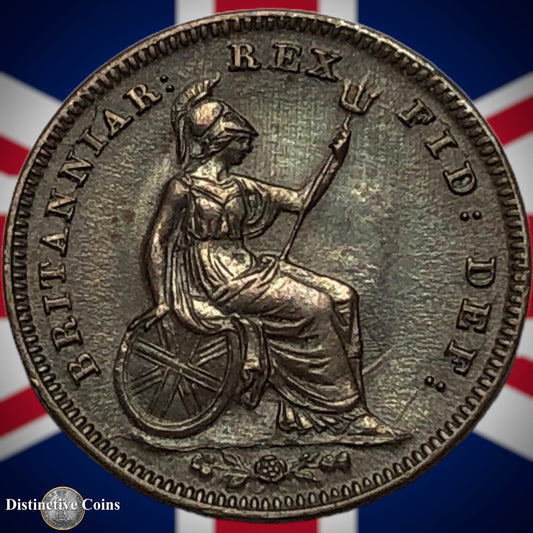 Great Britain 1835 Third Farthing 1/3 Penny GB3010