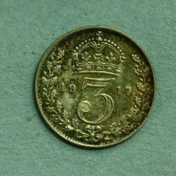 Great Britain 1917 3 Pence AU  A384