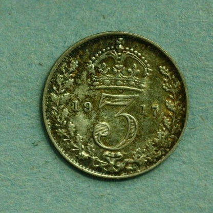 Great Britain 1917 3 Pence AU  A384