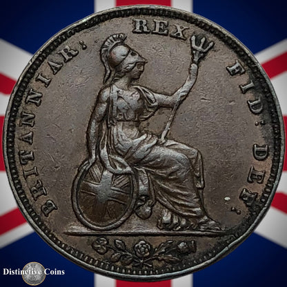 Great Britain 1834 Farthing 1/4d GB3372