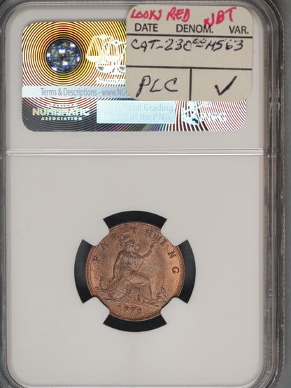 Great Britain 1878 Farthing K-753 NGC MS65 RB