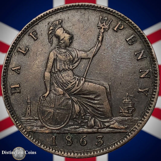 Great Britain 1863 Half Penny 1/2d GB5461