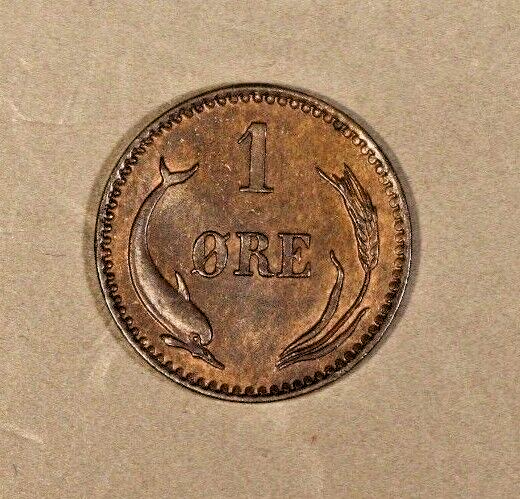 1882 Denmark Ore, Strong Details,  Lightest of Wear  