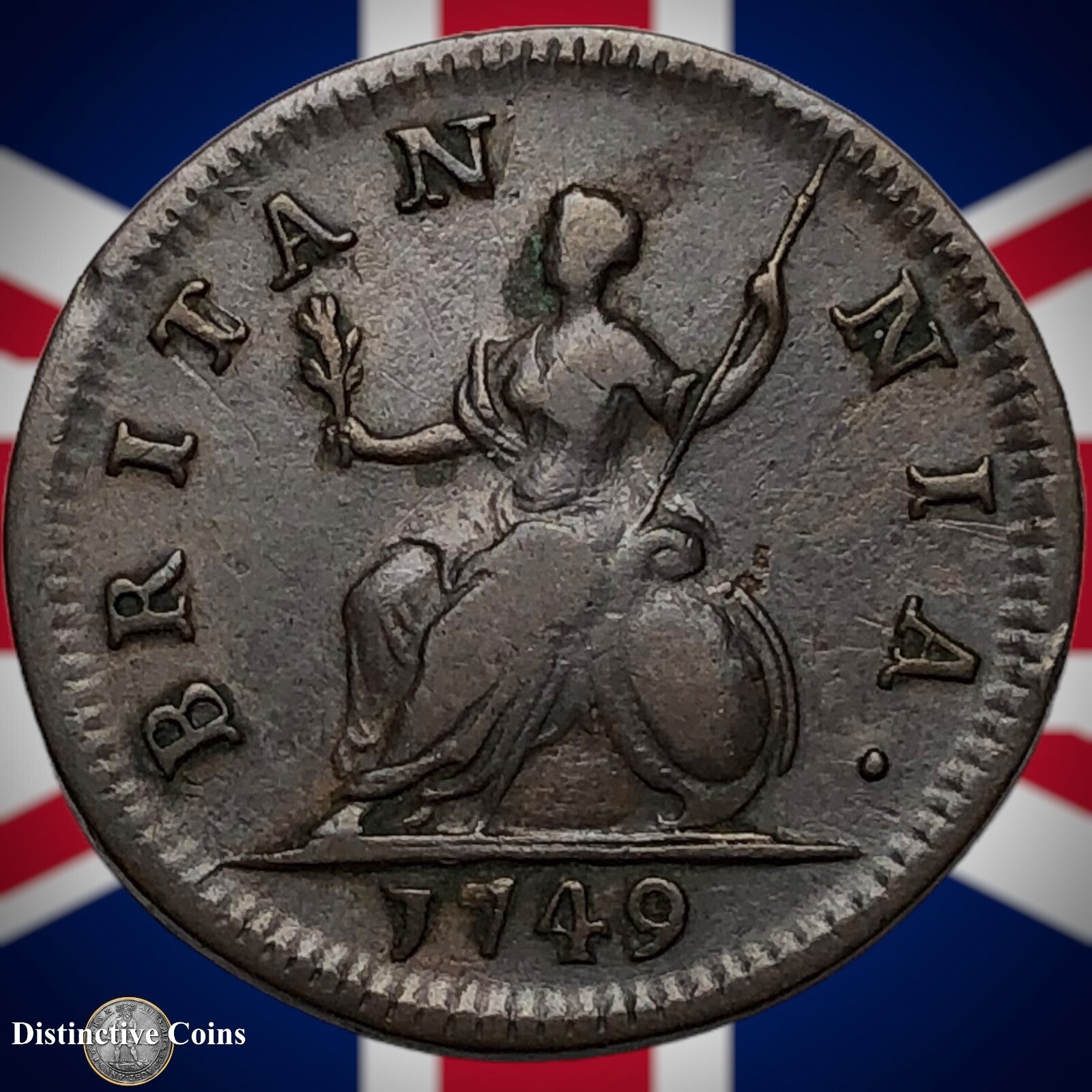 Great Britain 1749 Farthing 1/4d GB3178