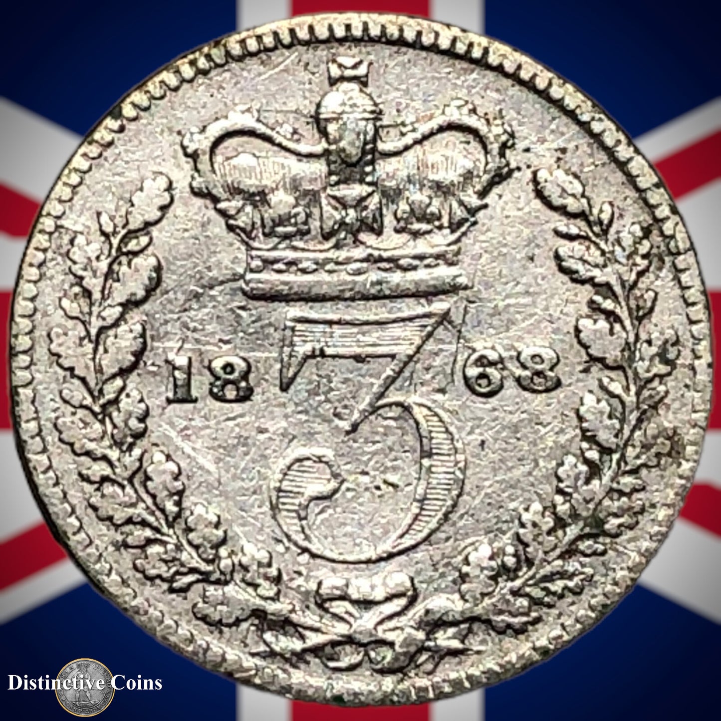 Great Britain 1868 Three Pence GB1844