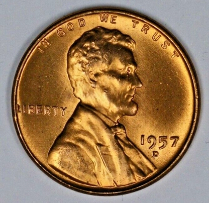 US 1957 D Lincoln Wheat Penny  A2863