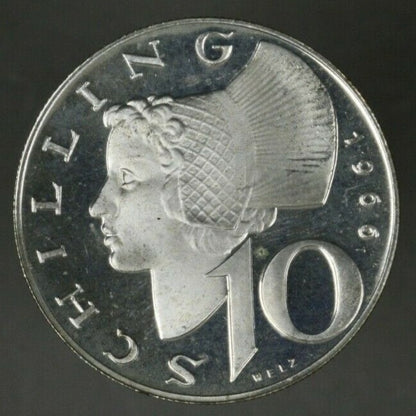 Austria 1966 Proof Set 9 Coins Scarce    B194