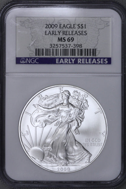US 2009 Silver Eagle NGC MS69 Early Releases  S775
