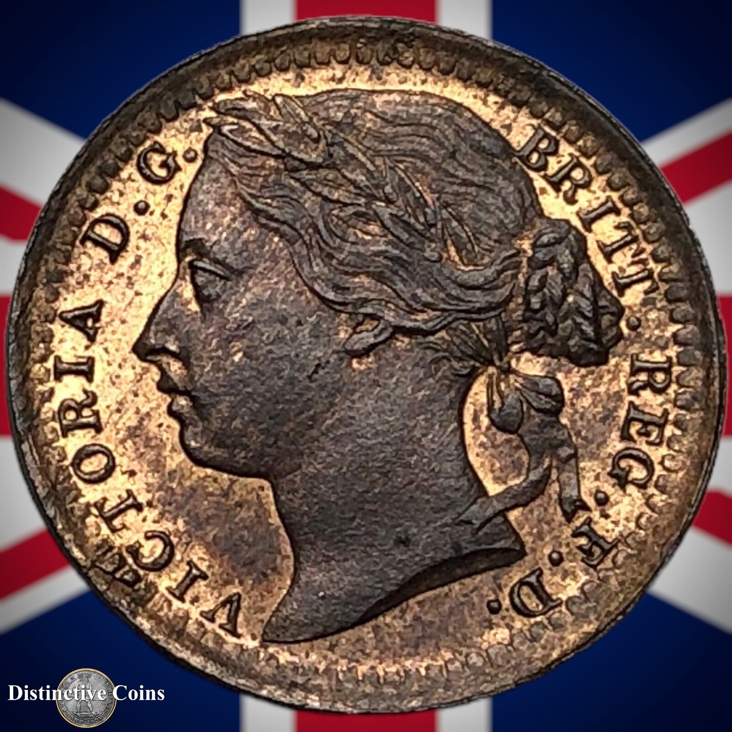 Great Britain 1885 Third Farthing 1/3 Penny GB3031