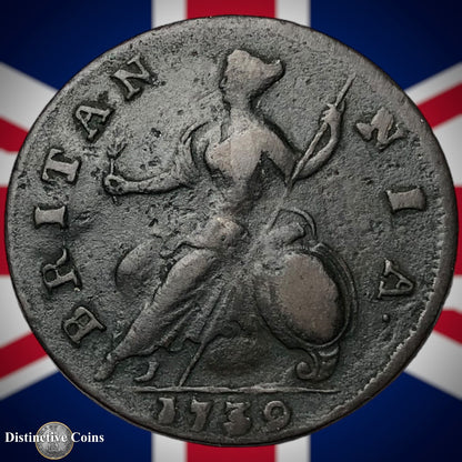 Great Britain 1739 Half Penny 1/2d GB5080