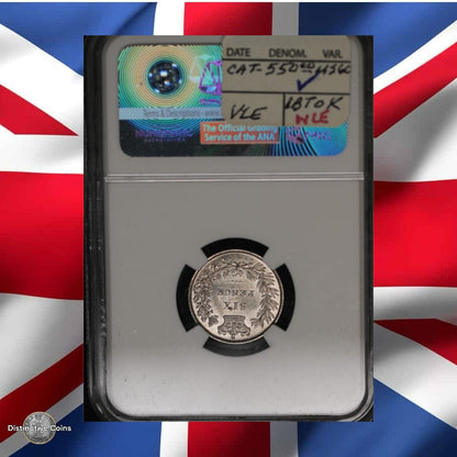 Great Britain 1845 6 Pence NGC UNC Details Excessive Surface Hairlines