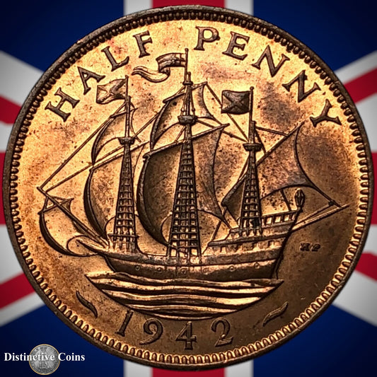 Great Britain 1942 Half Penny 1/2d GB6026