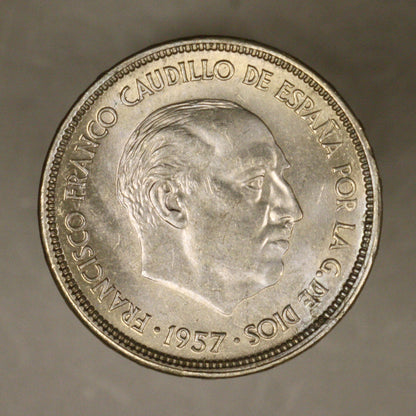 Spain 1957 25 Pesetas 