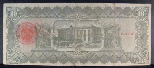 1914 (D) Mexico Revolution 10 Pesos Chihuahua State   