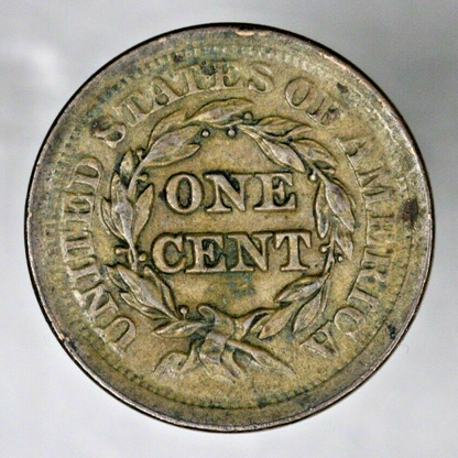US 1852 Braided Hair Large Cent  A3152